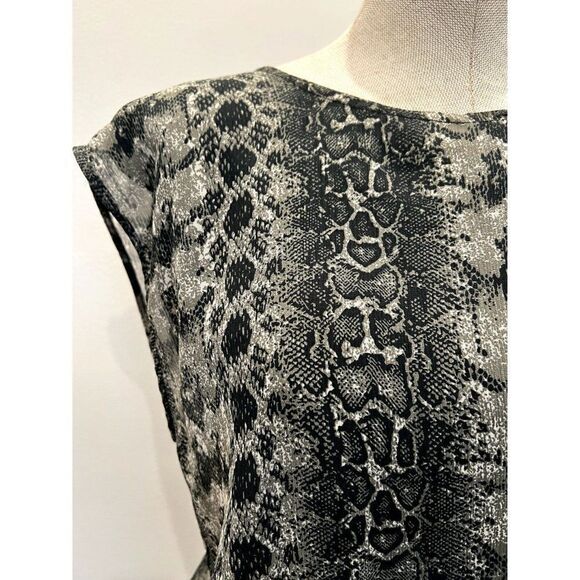 H&M Snake Print Backless Tunic in Black/Gray Size 4 - Picture 2 of 5